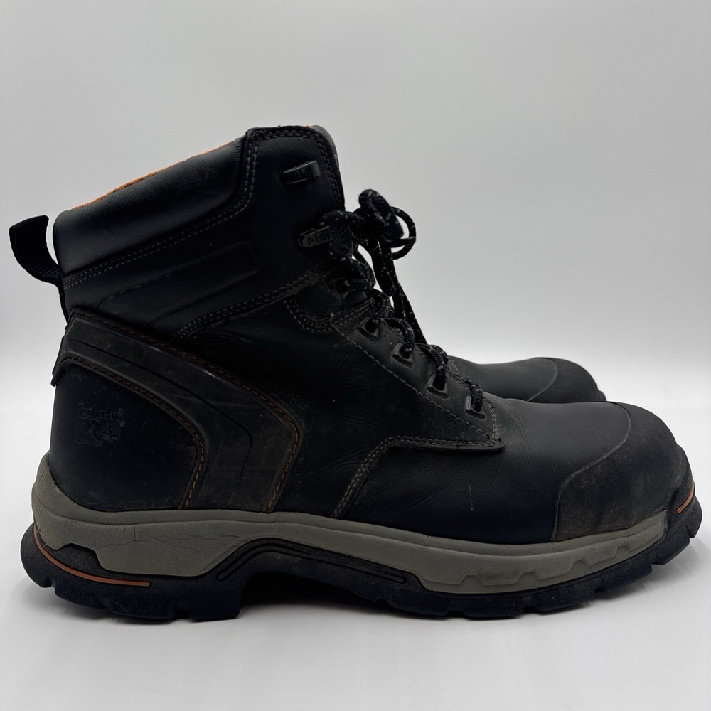 Timberland Pro Stockdale 6" Alloy Toe EH Black Work Boots Size 13 M 1064A